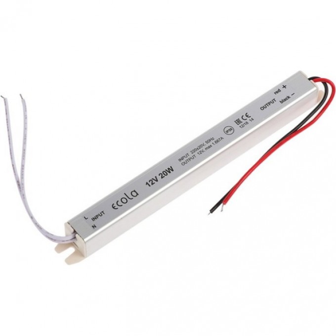 Блок питания ECOLA LED STRIP POWER SUPPLY для светодиодной ленты 20W 220V-12V IP20 B2T020ESB