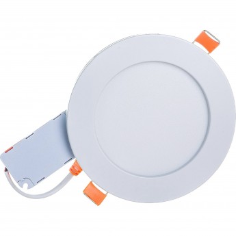 Круглый даунлайт встраиваемый ECOLA LED DOWNLIGHT 1011 DKRW90ELC с драйвером внутри 9W 220V 2700K 112x26