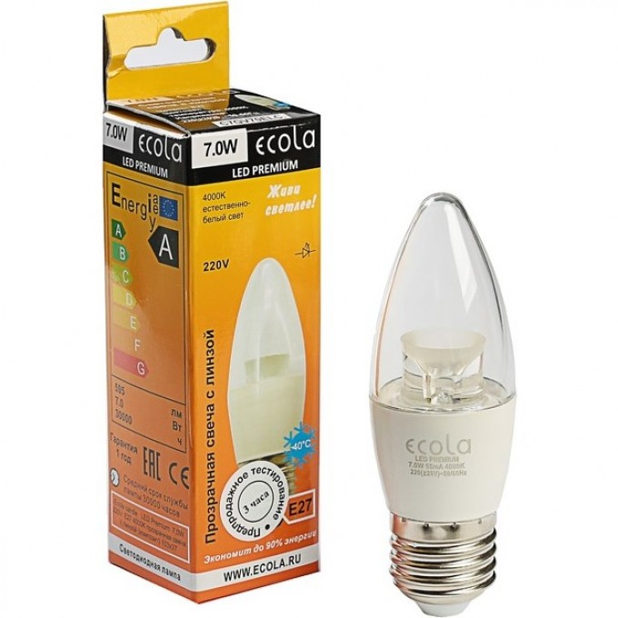 Светодиодная лампа ECOLA CANDLE LED C7LV80ELC