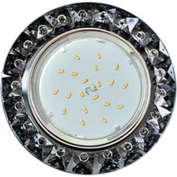 Встраиваемый светильник ECOLA GX53 H4 GLASS FQ53RGECB черный, хром